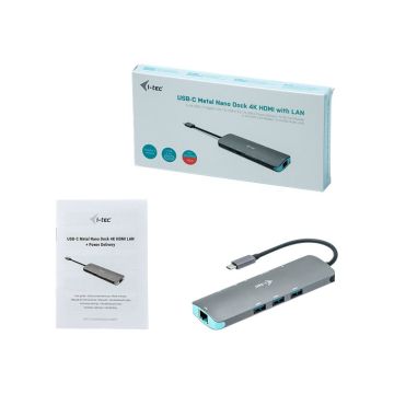 I-TEC USB C MetalNanoDock 4K HDMI+PD100W