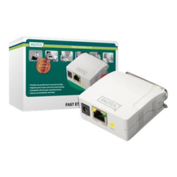 Digitus Fast Ethernet Print Server, 1-Port 1x RJ45, 1x DB-36-pin male DN-13001-1