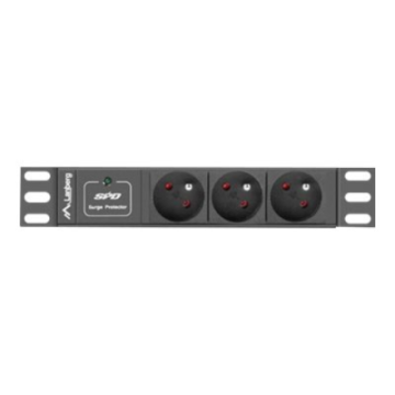 Lanberg Power Distribution Unit (PDU) 10" 1U 16A 2m 3x French Outlets