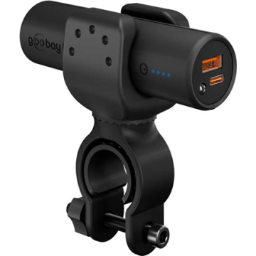 Goobay Bike Powerbank 5.0 with Reinforced Holder for Bicycle Handlebars 60656