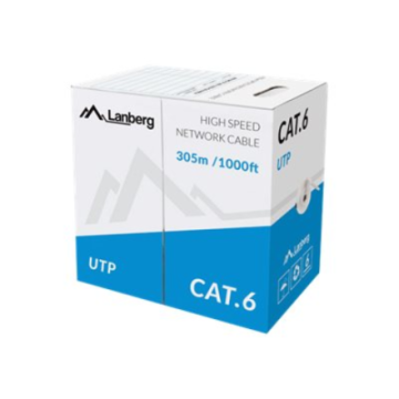 Lanberg LAN Cable Cat.6 UTP Solid CU CPR + Fluke Passed LCU6-11CU-0305-S