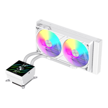 Gamemax CPU Liquid Cooler GLACIER 240 LCD WH