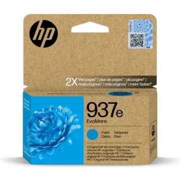 HP 937e EvoMore (4S6W6NE) Rašalinė kasetė, Žydra