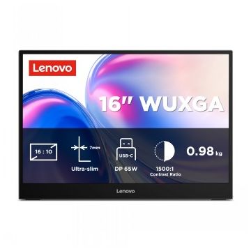 Lenovo L16 16" Wuxga Wled (1920x1200) Ips/60hz/300nits/6ms/2x USB-C (3year