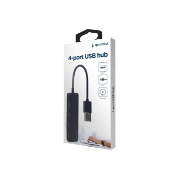 GEMBIRD 4-port USB HUB black