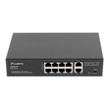 LANBERG switch PoE 19inch 10-port 100MB