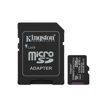 MEMORY MICRO SDXC 256GB UHS-I/W/ADAPTER SDCS3/256GB KINGSTON