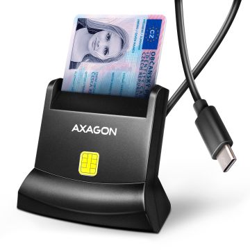 CARD READER STAND SMARTCARD/ID/USB-C 1.2M CRE-SM4NC AXAGON
