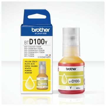 Brother Btd100y Yellow Ink Bottle - 5,000 Pages