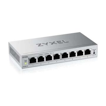 Zyxel Networks GS1200-8 V3, 8 Port Gigabit Webmanaged Desktop Switch (5y