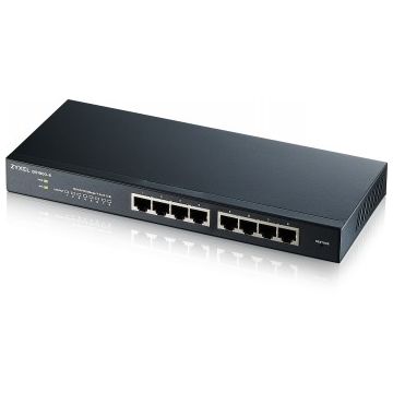 Zyxel Networks GS1900-8 V2, 8 Port Gbe L2 Smart Switch, Desktop, Fanless (5y