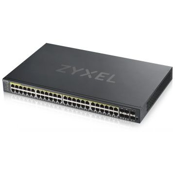 Zyxel Networks Gs1920-48hpv2, 50 Port Smart Managed Poe Switch 48X Gigabit