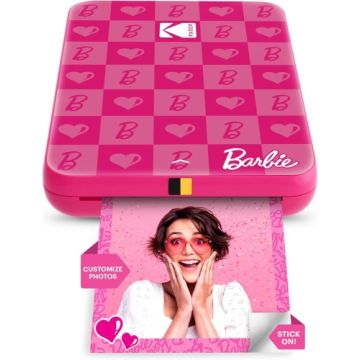 Barbie x Kodak STEP Slim Momentinis mobilus nuotraukų spausdintuvas Colour ZINK 2x3'' 1ppm, BT, Pink