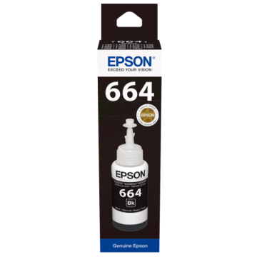 Epson 664BK (C13T66414A) Rašalo papildymo buteliukas, Juoda