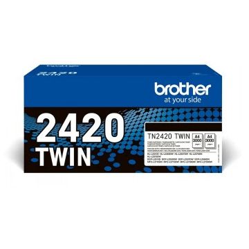 Brother TN2420 Twin-pack Black Toners (bk = 3,000 Pages/cartridge)