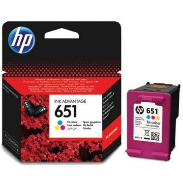 HP 651 Tri-color (C2P11AE) Rašalinė kasetė, CMY