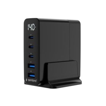 GEMBIRD 5-port 140 W GaN USB fast charg