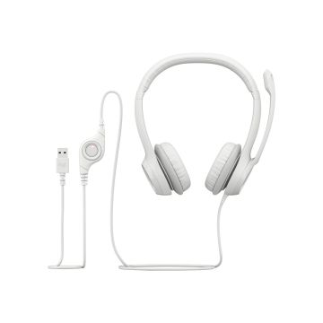 LOGI H390 USB Computer Headset - WHITE