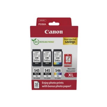 Canon PG-545XL/CL-546XL (8286B015) Photo value pack Rašalinių kasečių komplektas, BK/CMY