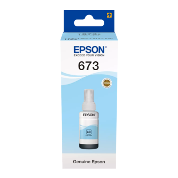 Epson 673LC (C13T67354A) Rašalo papildymo buteliukas, Šviesiai žydra