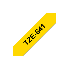 Brother TZe-641 Laminated Tape Black On Yellow
