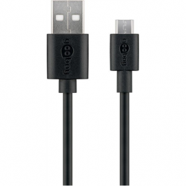 Goobay Micro USB charging and sync cable 46800 Black