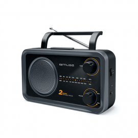 Muse 2-bands portable radio M-06DS Grey