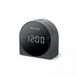 Muse Dual Alarm Clock radio PLL M-185CR AUX in