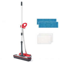 Moppy with sanitising base | Cordless operating | Washing function | Red