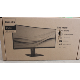SALE OUT. PHILIPS 345B1C 34" 3440x1440/21:9/300  cd/m²/5ms/ Black | Philips | Curved UltraWide | 345