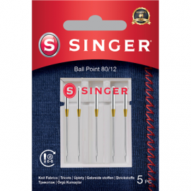 Singer Ball Point Needle 80/12 5PK for Knit Fabrics