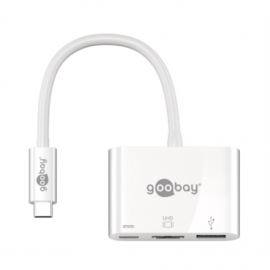 Goobay USB-C to HDMI/USB-C/USB-A 3.0 Multiport Adapter White
