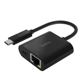 Belkin USB-C to Ethernet + Charge Adapter INC001btBK 60 W