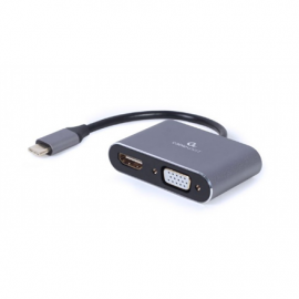 Cablexpert USB Type-C to HDMI and VGA display adapter A-USB3C-HDMIVGA-01 0.15 m