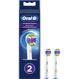 Oral-B Replacement Head with CleanMaximiser Technology EB18 RB-2 3D White Heads For adults Number of