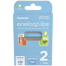 Panasonic Rechargeable Batteries ENELOOP Lite BK-4LCCE/2BE AAA