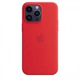 Apple 14 Pro Max Silicone Case with MagSafe Red