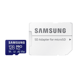 Samsung MicroSD Card with SD Adapter PRO Plus 128 GB