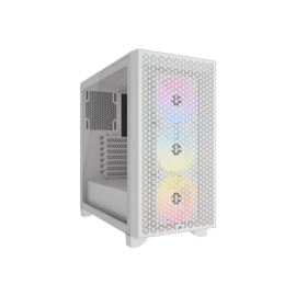 Corsair | RGB Tempered Glass PC Case | 3000D | Side window | White | Mid-Tower | Power supply includ
