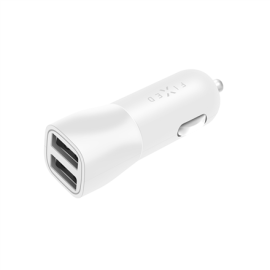 Fixed Car Charger Dual White