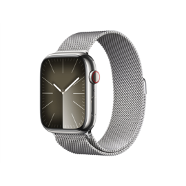 Apple Apple Watch Series 9 GPS + Cellular 45mm Silver Stainless Steel Case with Silver Milanese Loo