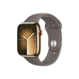 Apple Apple Watch Series 9 GPS + Cellular 45mm Gold Stainless Steel Case with Clay Sport Band - M/L