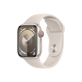 Apple Apple Watch Series 9 GPS + Cellular 41mm Starlight Aluminium Case with Starlight Sport Band -