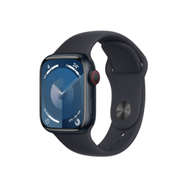 Apple Watch Series 9 GPS + Cellular 41mm Midnight Aluminium Case with Midnight Sport Band - M/L App