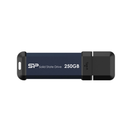 Silicon Power Portable SSD MS60 250 GB N/A " Type-A USB 3.2 Gen 2 Blue