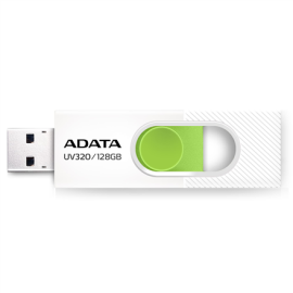 ADATA USB Flash Drive UV320 128 GB USB 3.2 Gen1 White/Green