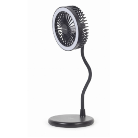 Gembird TA-WPC10-LEDFAN-01 Desktop Fan With Lamp And Wireless Charger N/A Phone or tablet with built