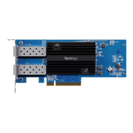 Synology E25G30-F2 Dual-port 25GbE SFP28 add-in card designed to accelerate bandwidth-intensive work