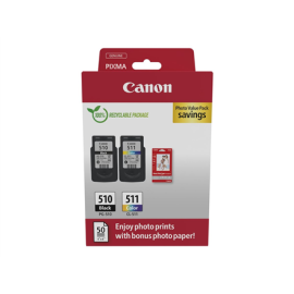 Canon PG-510/CL-511 Ink Cartridge + Photo Paper Value Pack