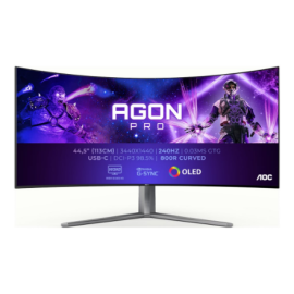 AOC AG456UCZD AGON PRO | 45 " | OLED | QHD | 21:9 | 240 Hz | 0.03 ms | 3440 x 1440 pixels | HDMI por